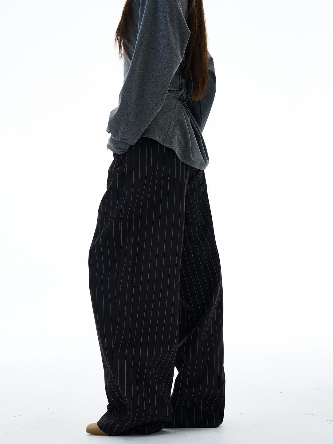 Aelfric Eden Vintage Old‑Money Striped Suit Casual Pants
