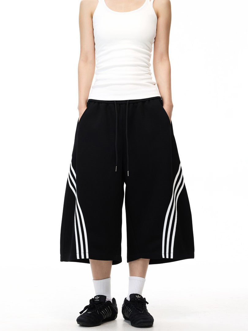 Ace Jolun Three‑Stripe Casual Curved‑Cut Sweatpants
