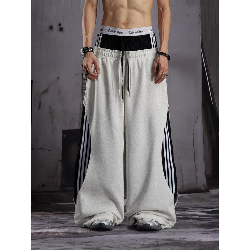 Ace Jolun Panel‑Spliced Wide‑Leg Sweatpants