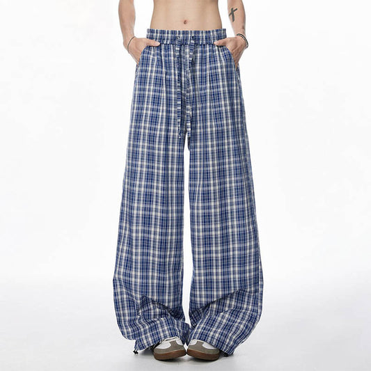Ace Jolun Pure‑Cotton Plaid Casual Pants