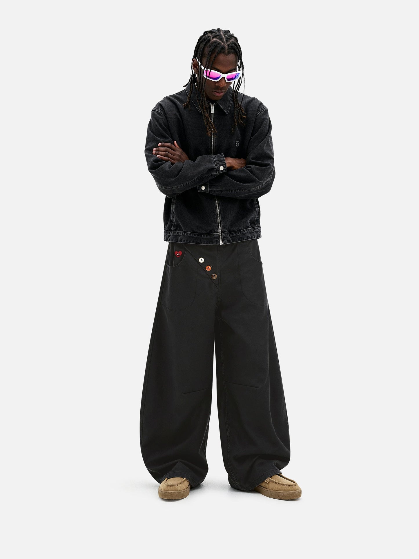 Pantalon ample à boutons Aelfric Eden