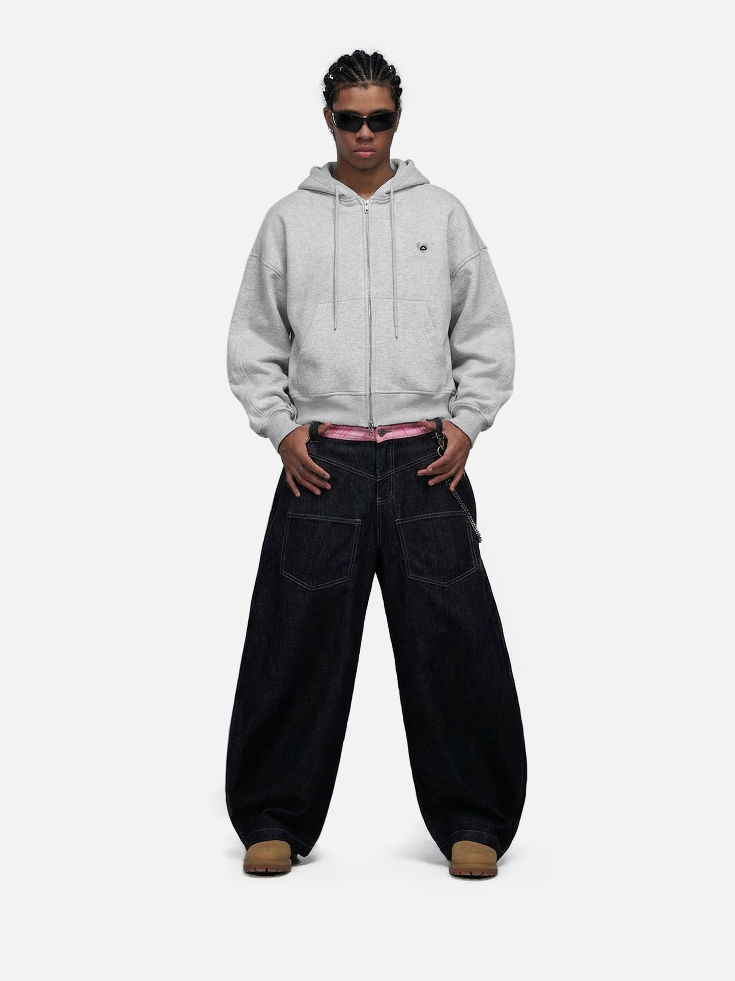 Aelfric Eden Boxy Double Zip Up Hoodie