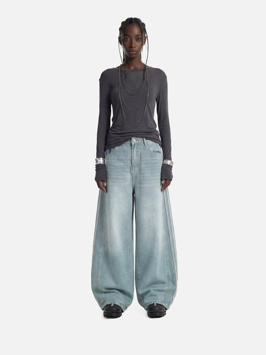 Pantalones vaqueros holgados Aelfric Eden Stripe Whiskering.