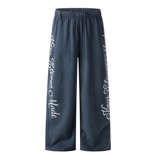 Ace Jolun streetwear brand distressed letter sweatpants