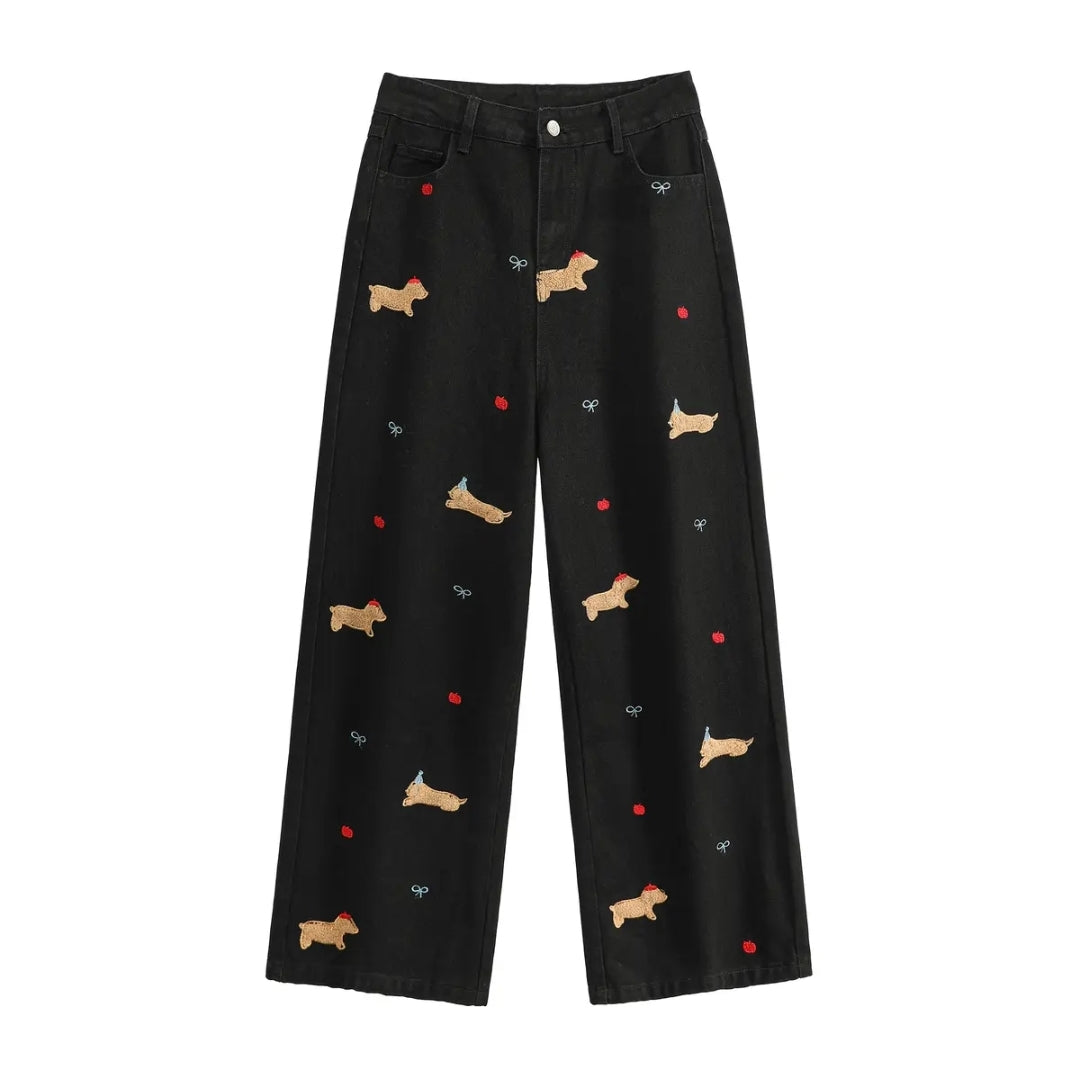 Ace Jolun Embroidered Puppy Jeans
