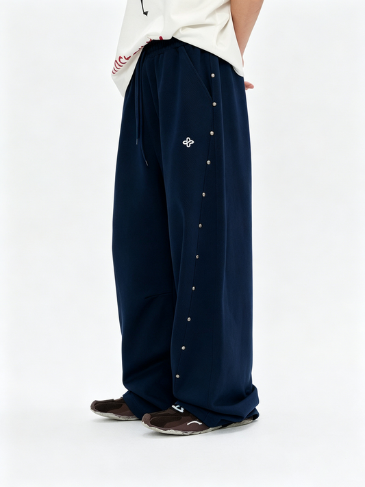 Ace Jolun Heavyweight Rivet‑Decorated Elastic‑Waist Sweatpants
