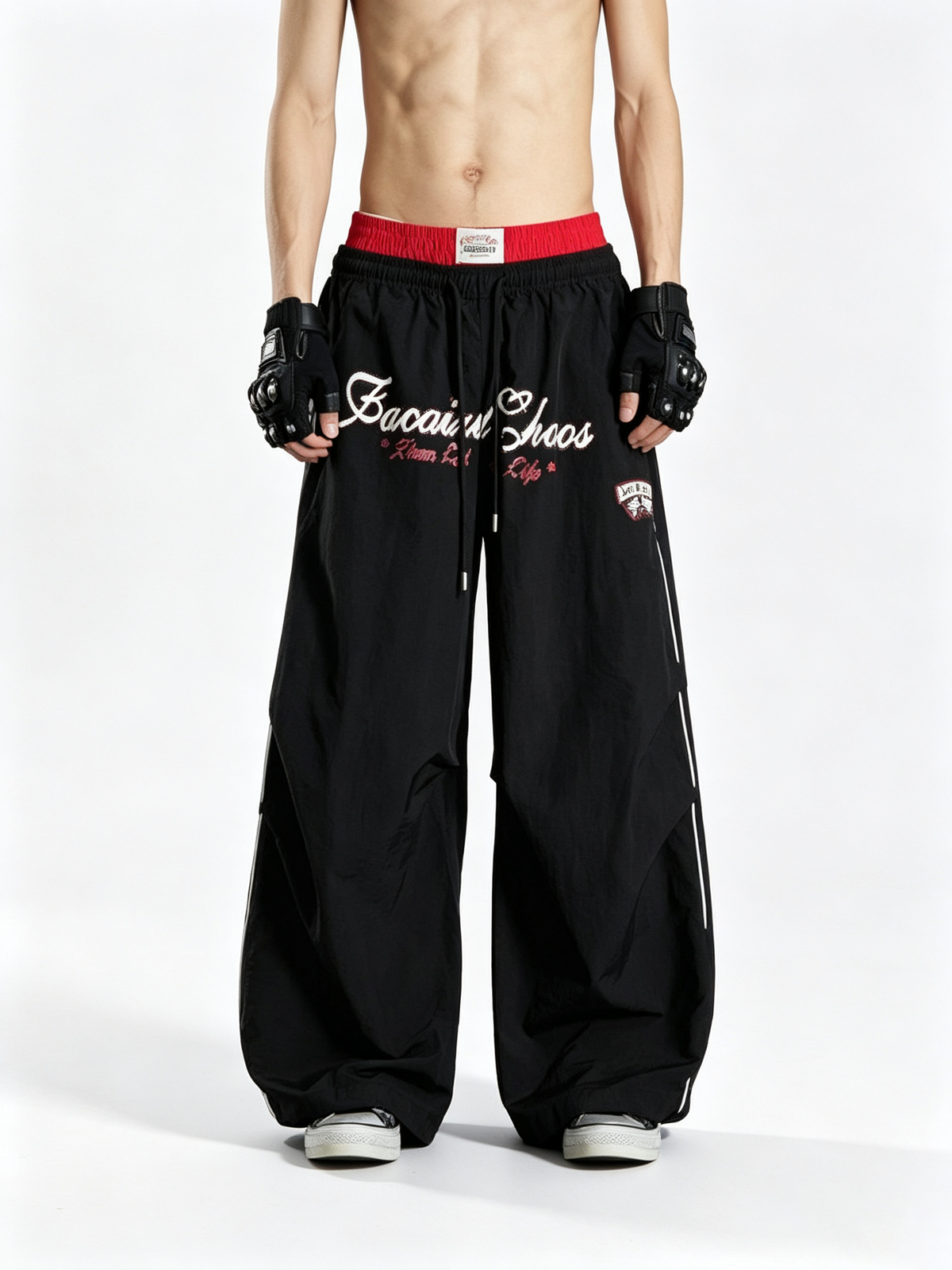 Ace Jolun Double‑Waistband Jersey Sports Casual Pants