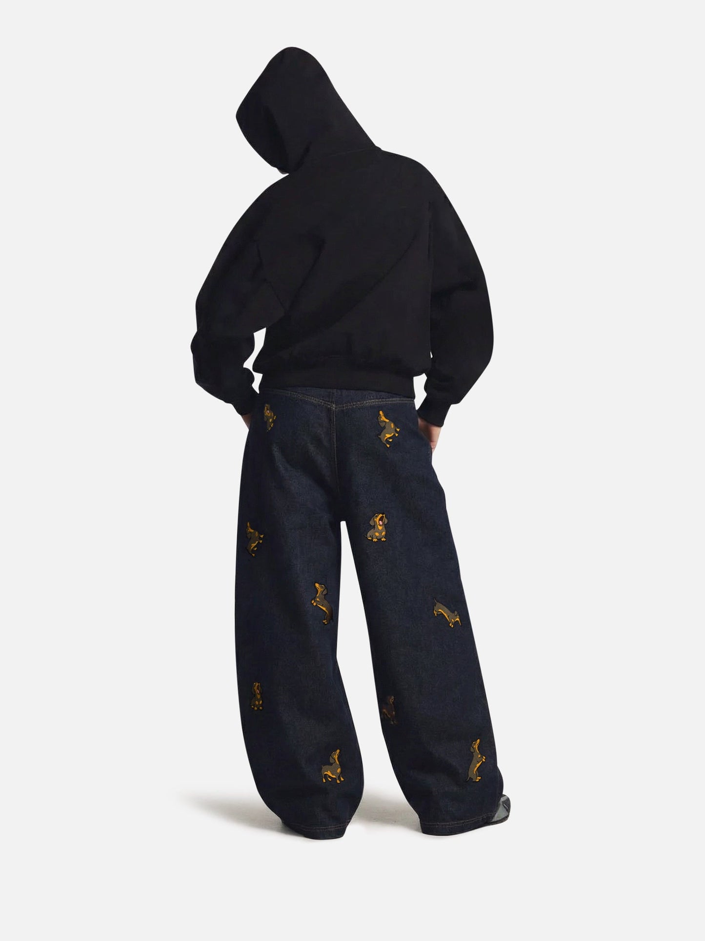 Jean baggy brodé Aelfric Eden Dachshund