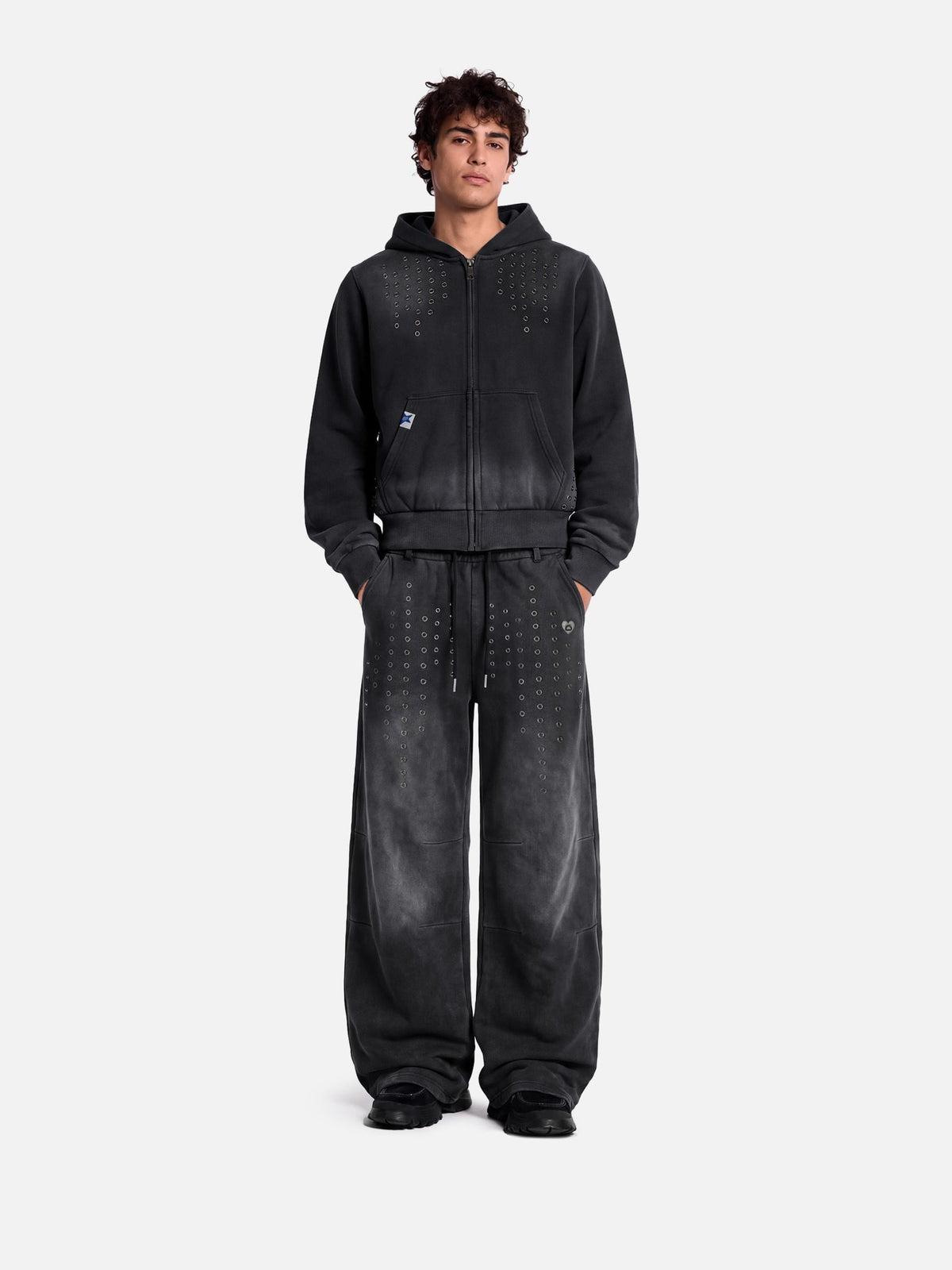 Aelfric Eden Eyelet Washed Zip Up Hoodie
