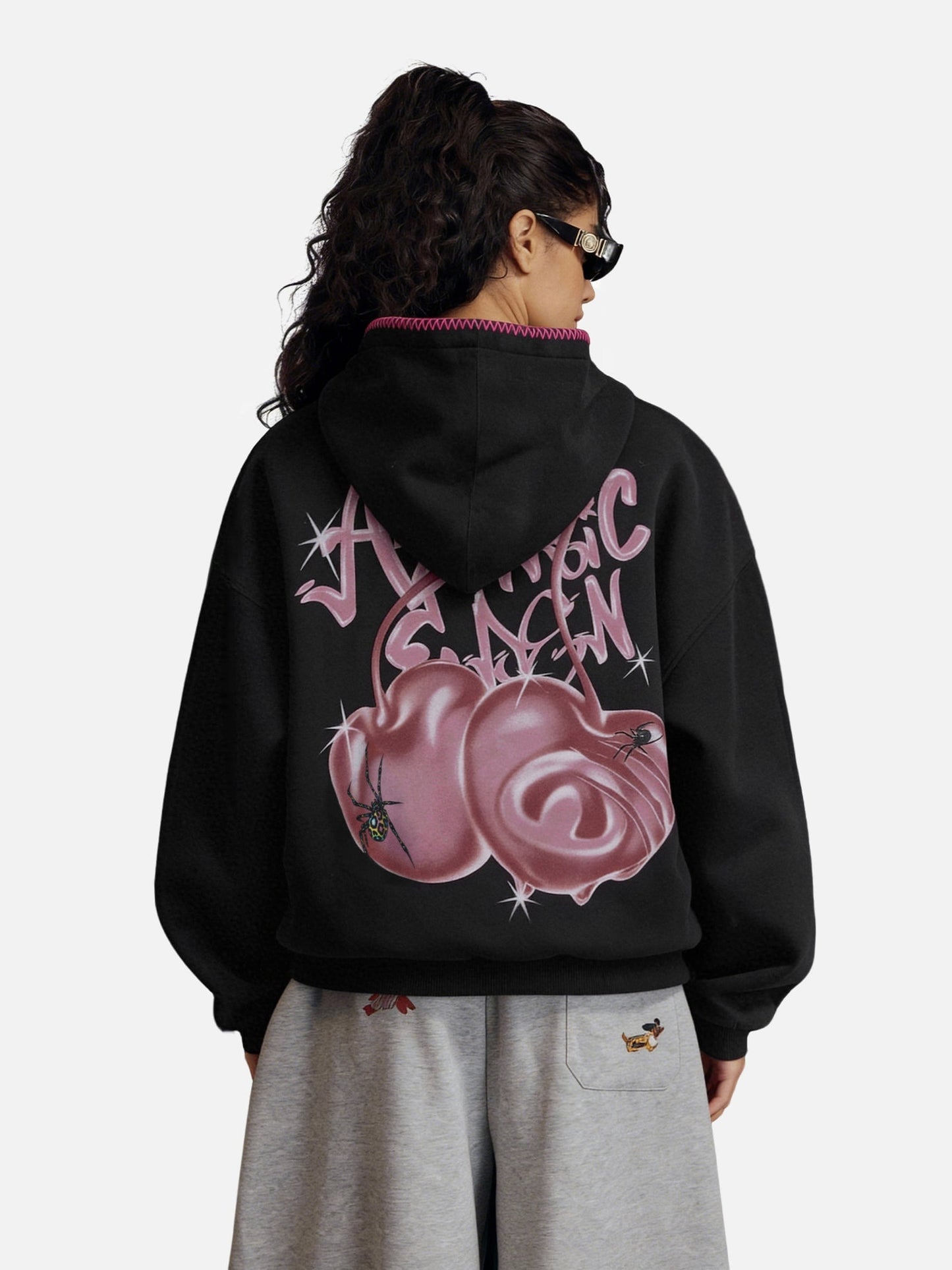Aelfric Eden Boxy Spider Cherry Hoodie