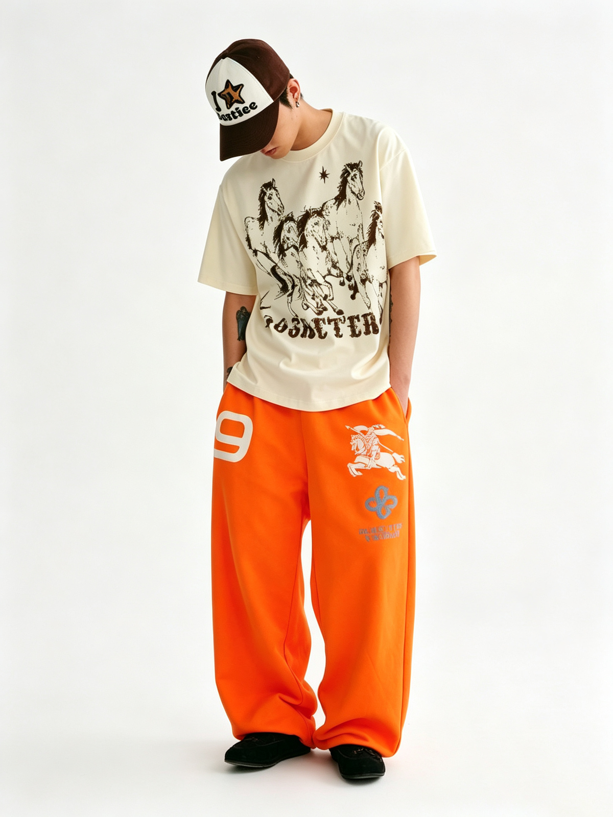 Ace Jolun Vintage‑Style Wide‑Leg Sweatpants