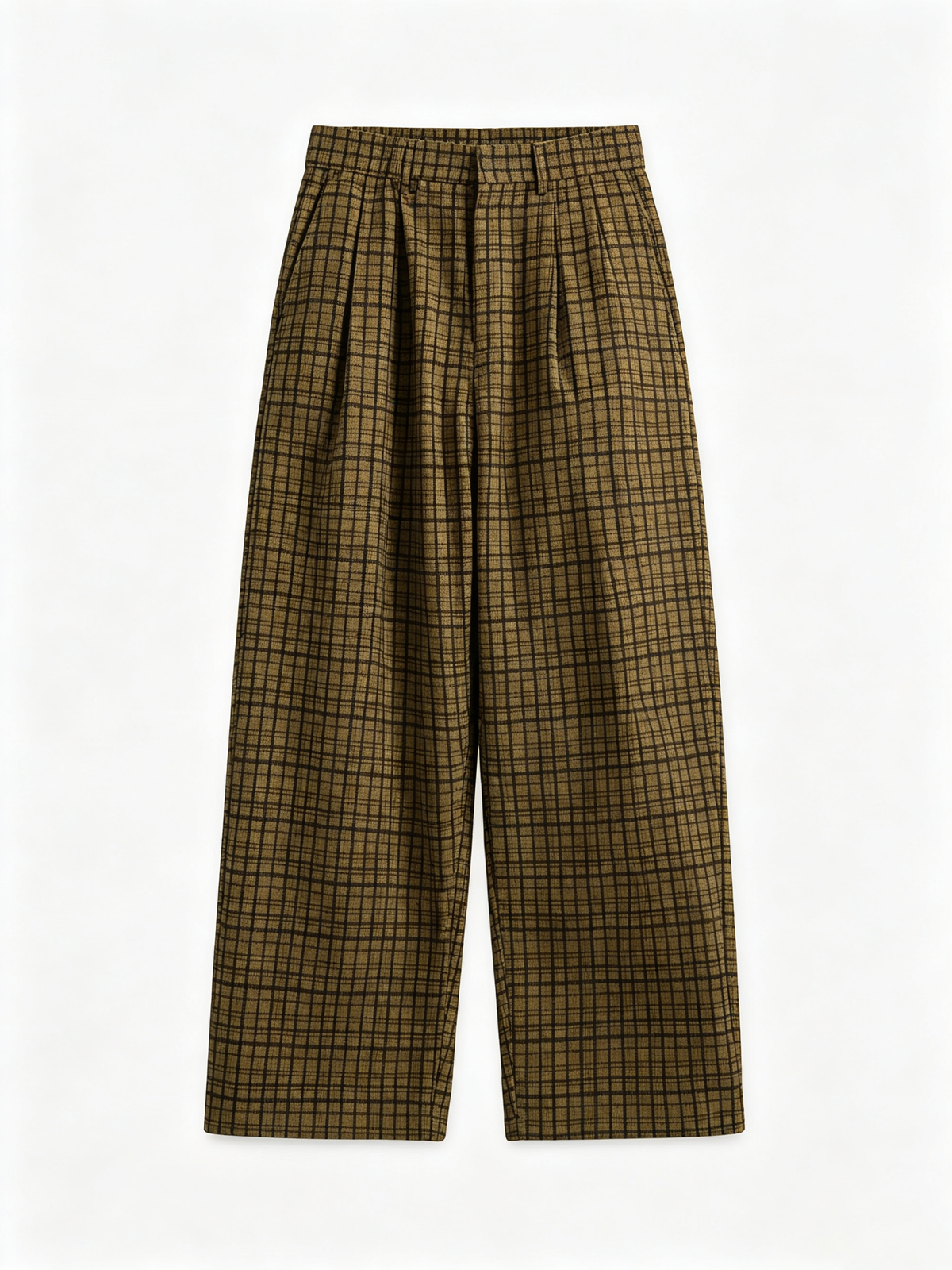 Ace Jolun Bullion‑Stitch Plaid Casual Pants