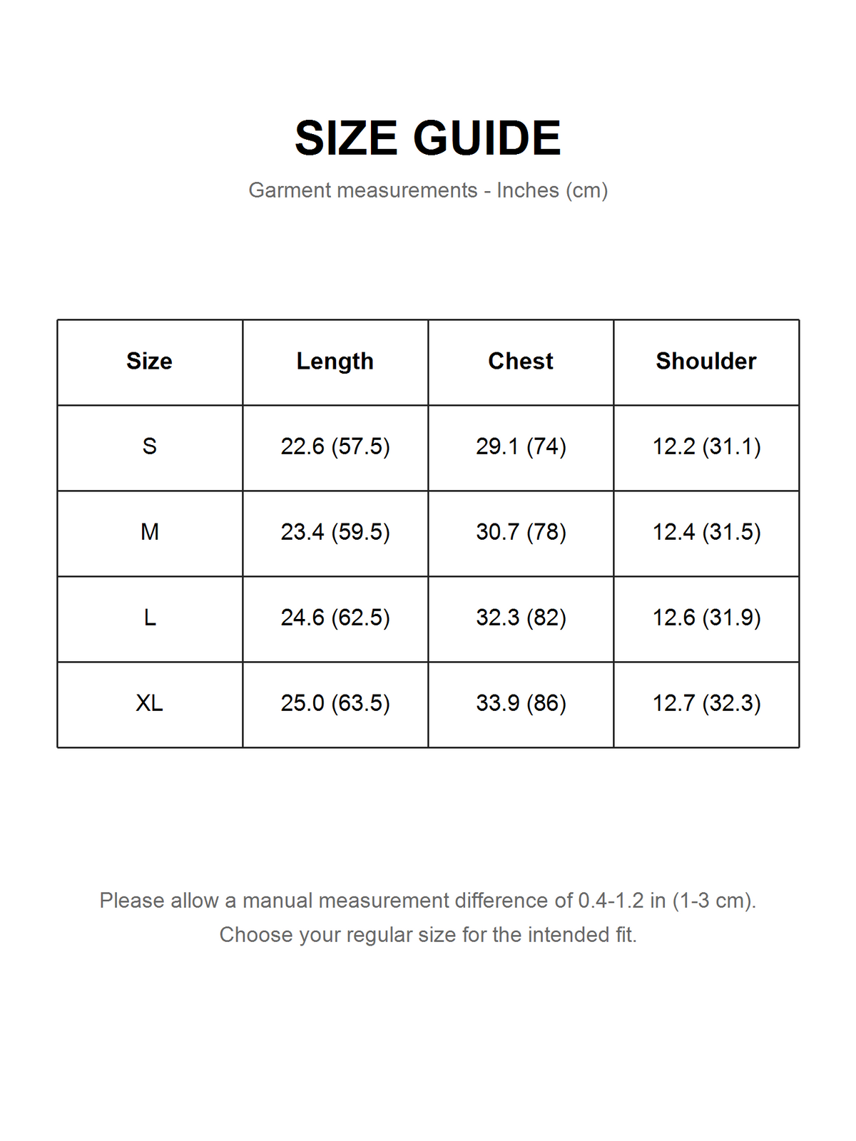 Ace Jolun Size Guide