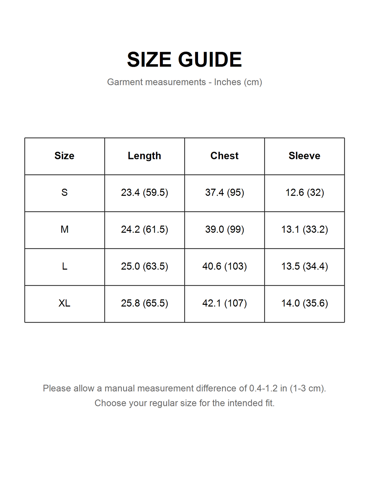 Ace Jolun Size Guide