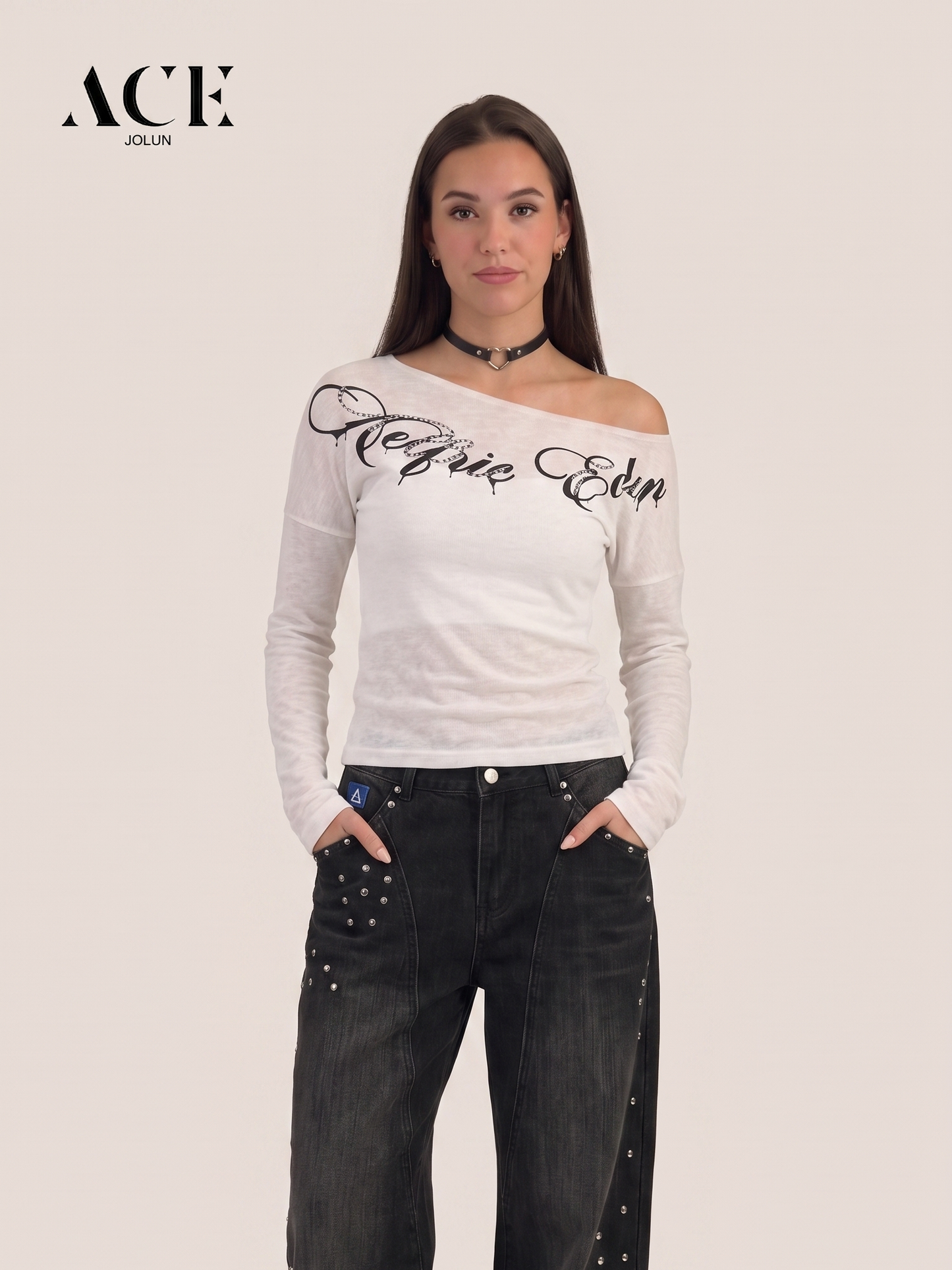 Kylie walker Off-The-Shoulder Long Sleeve Tee