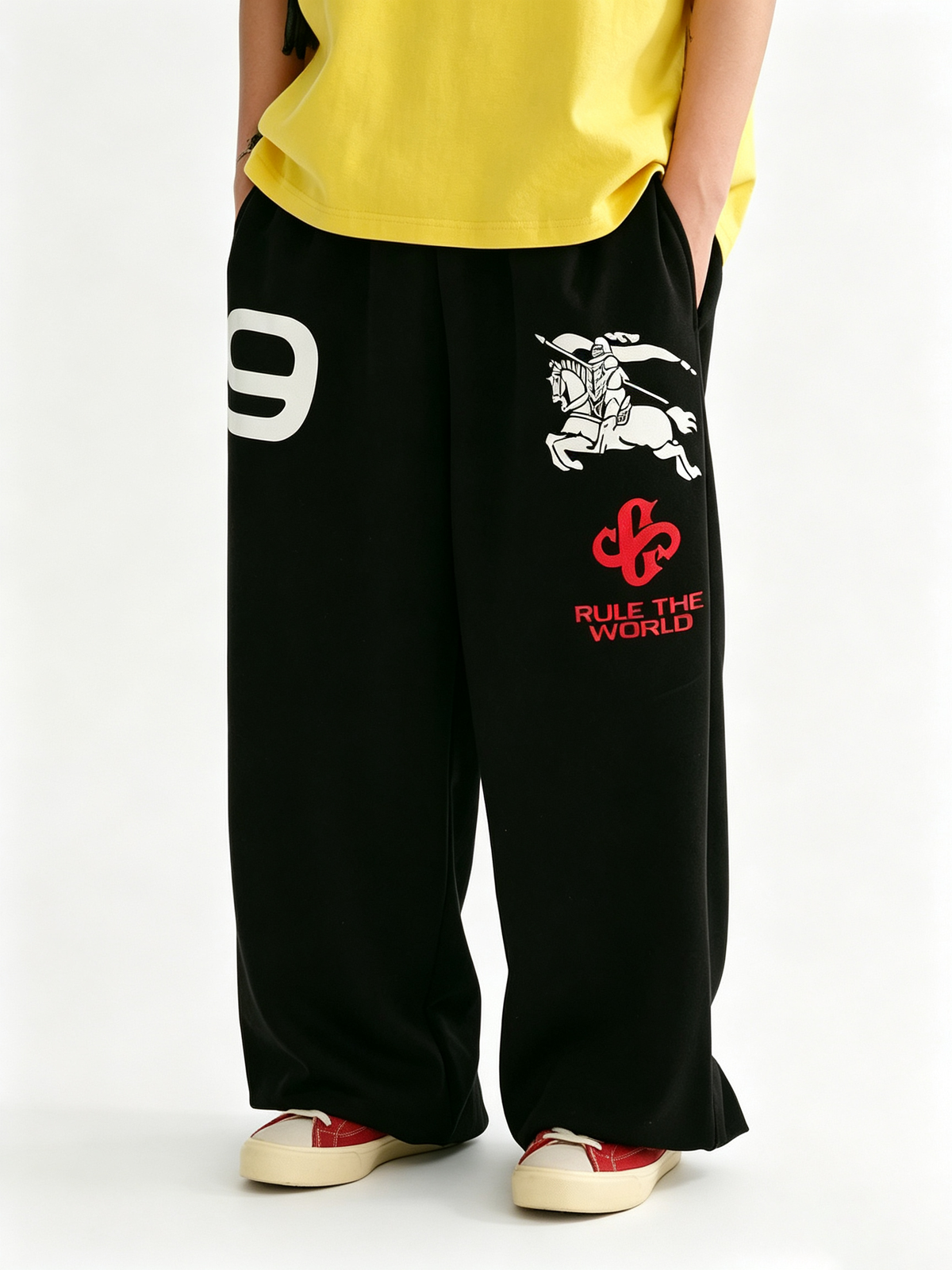 Ace Jolun Vintage‑Style Wide‑Leg Sweatpants
