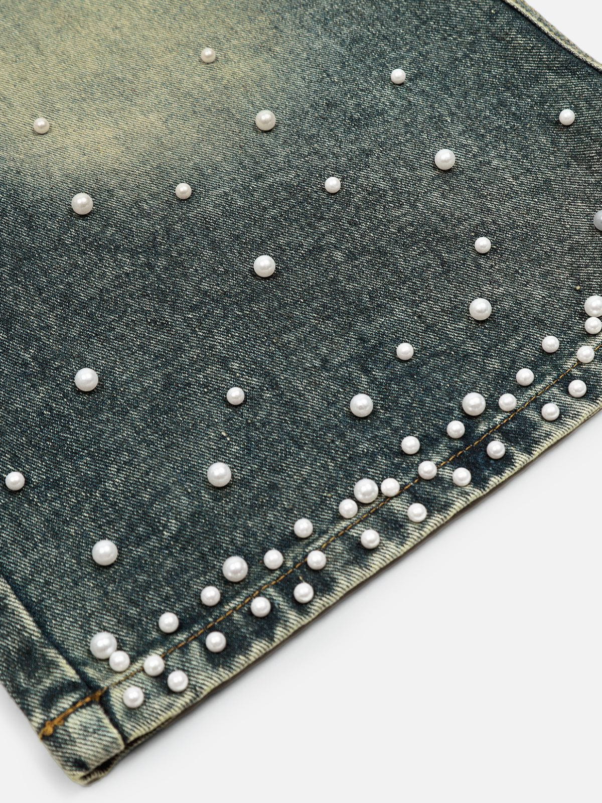 Aelfric Eden Pearl Embellished Baggy Longline Jorts