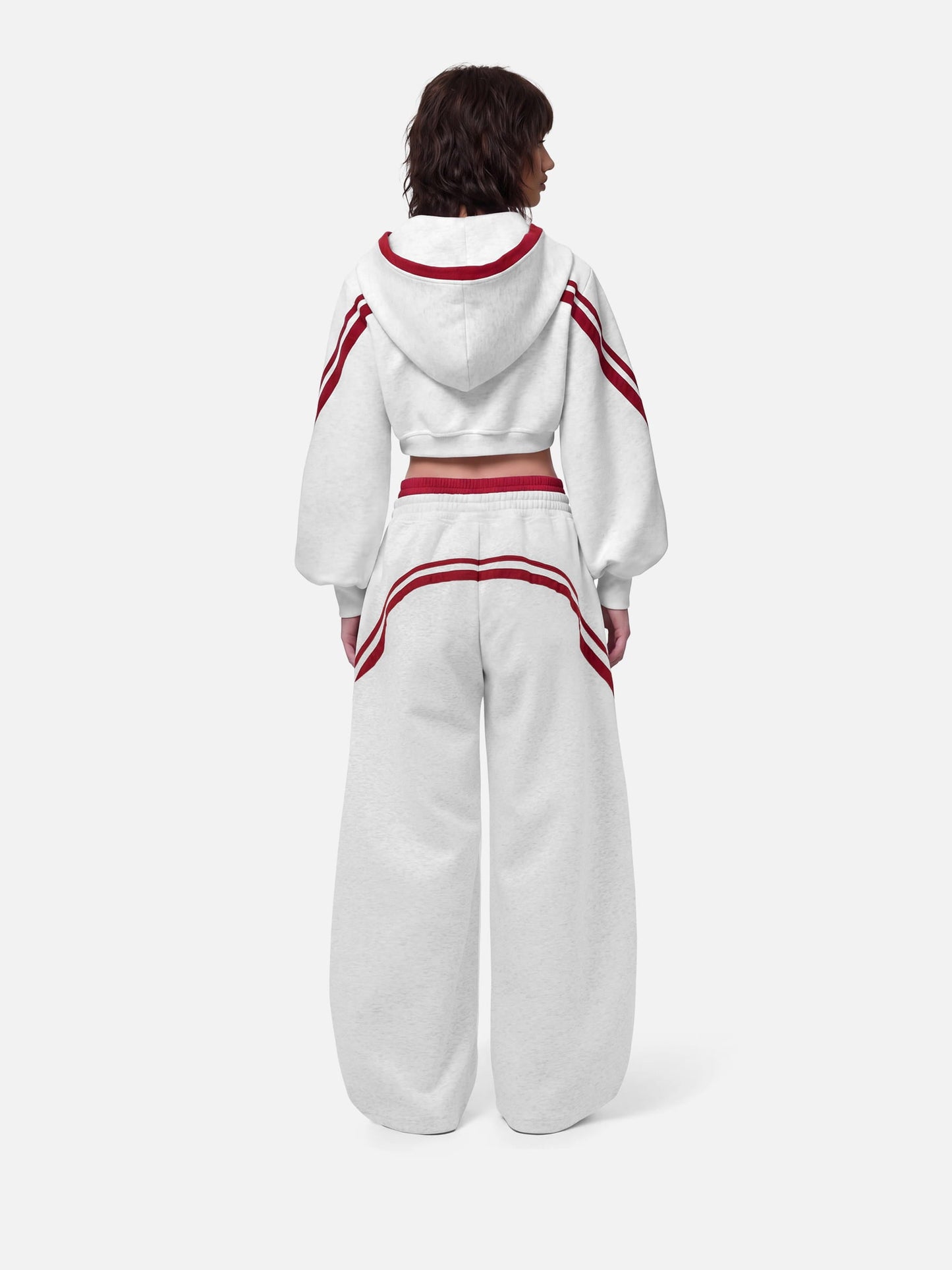 Sudadera con capucha y cremallera Aelfric Eden con rayas de contraste y corte corto.