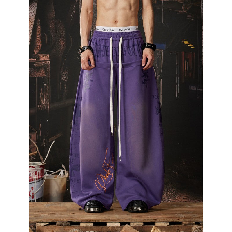 Ace Jolun Alternative Tribal Color‑Block Barrel‑Cut Pants