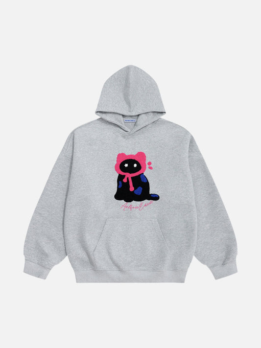 Aelfric Eden Oversized Embroidery Cat Hoodie