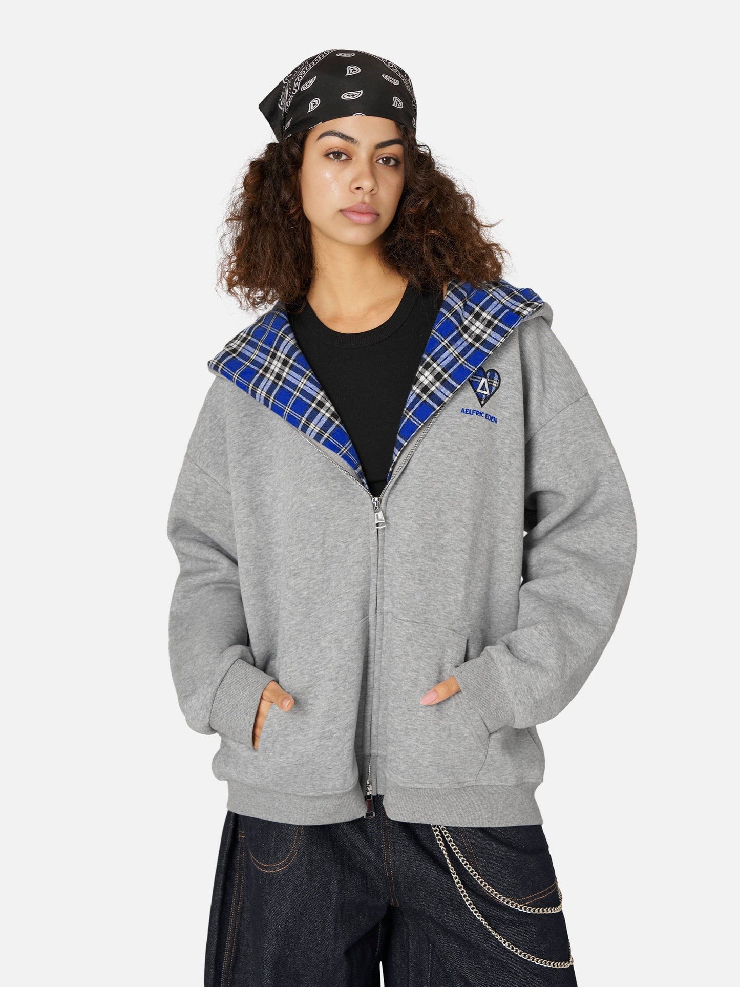 Aelfric Eden Oversized Plaid Hoodie