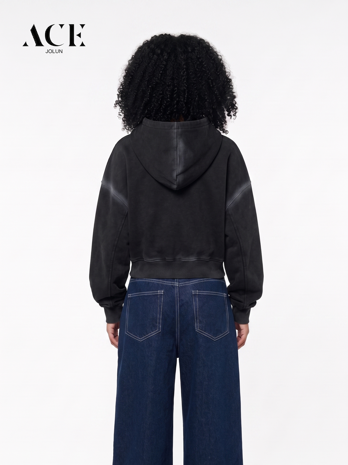 Kierra Boxy Washed Double Zip Up Hoodie