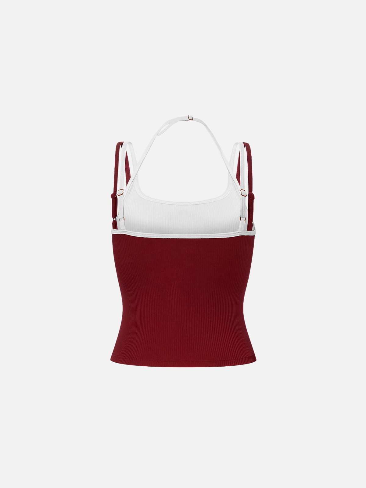 Tori Flowers Contrast Layered Padded Cami Top