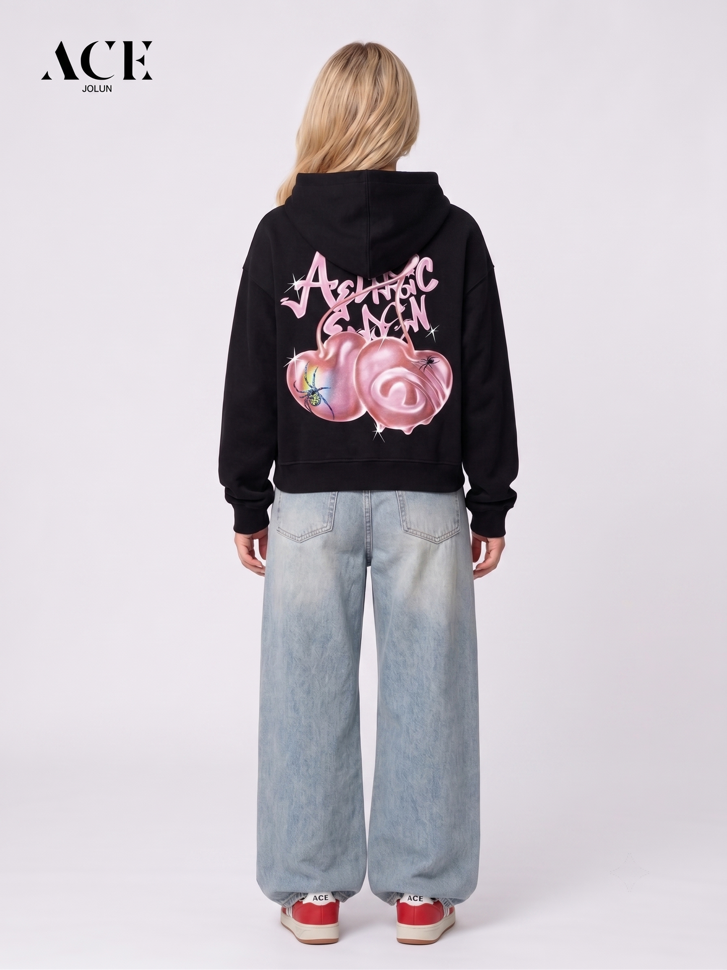 Marlennee.g Boxy Spider Cherry Hoodie