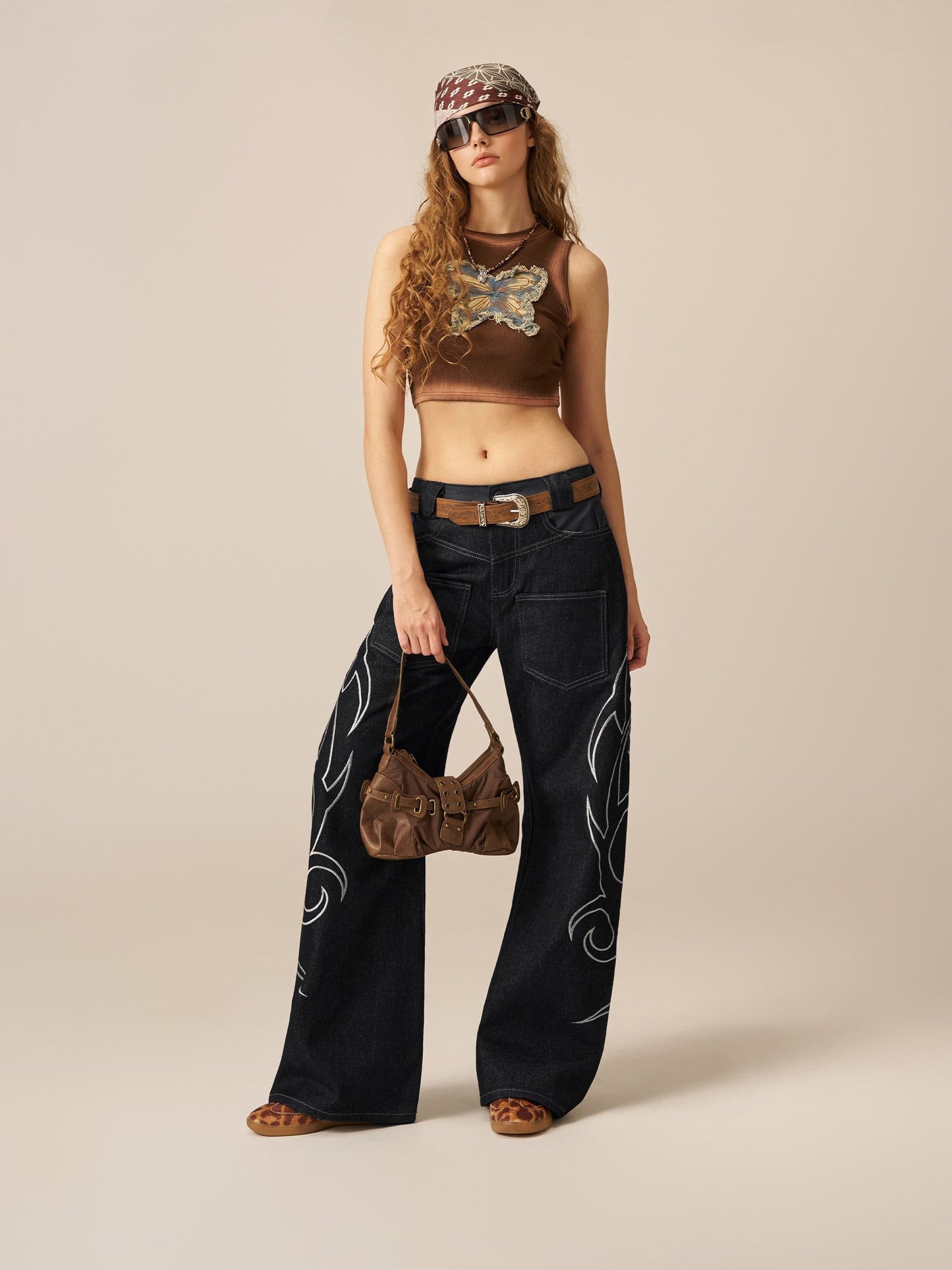 Jeans holgados con bordado Aelfric Eden