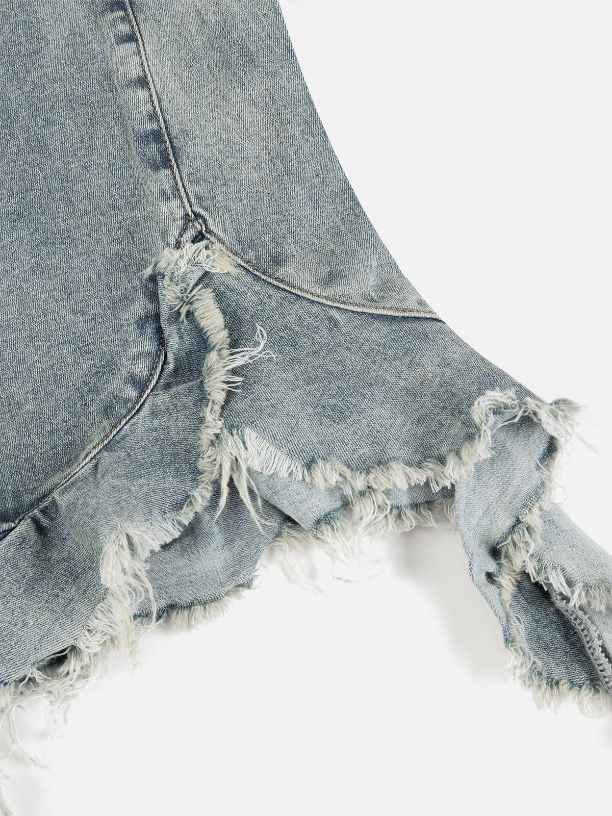 Aelfric Eden Fringe Hem Denim Bandeau Tube Top