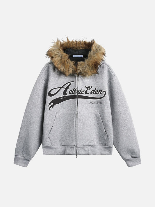 Sweat à capuche Aelfric Eden Boxy à col en fausse fourrure