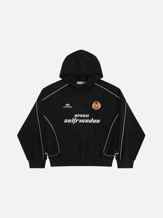 Sudadera con capucha extragrande con apliques Aelfric Eden 77