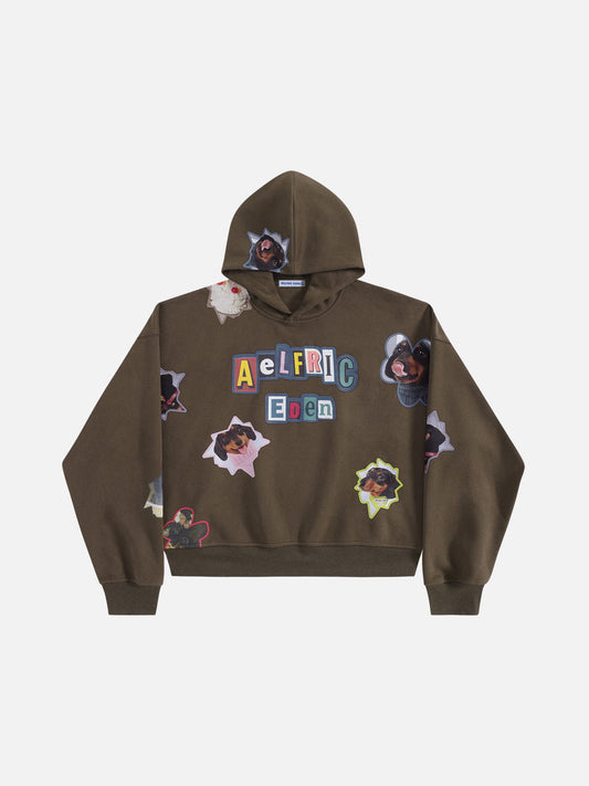 Kylie walker Boxy Dachshund Sticker Pullover Hoodie