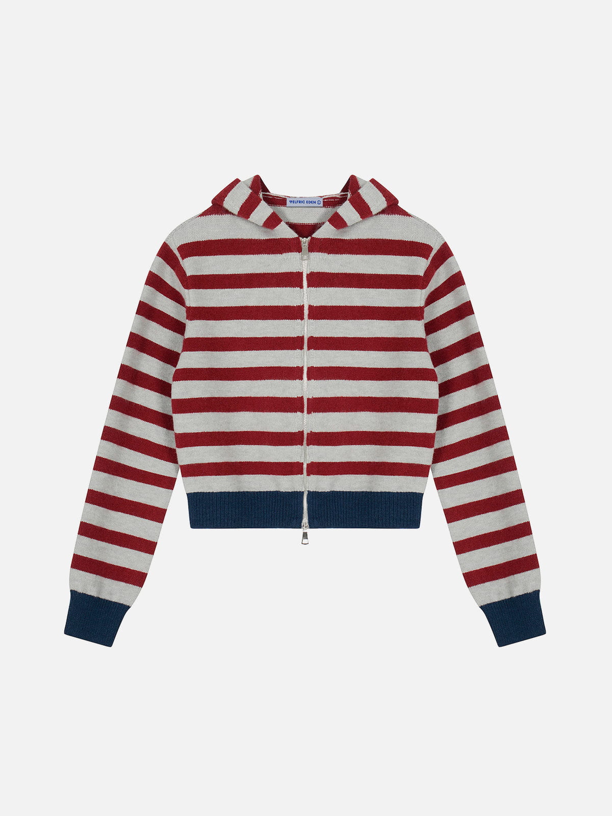 Sudadera con capucha y cremallera de punto a rayas Aelfric Eden