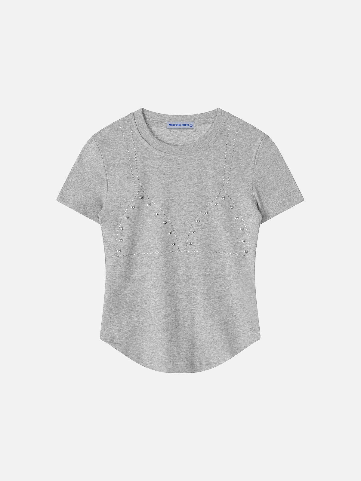 anna.outdoor Rhinestone Studded Baby Tee