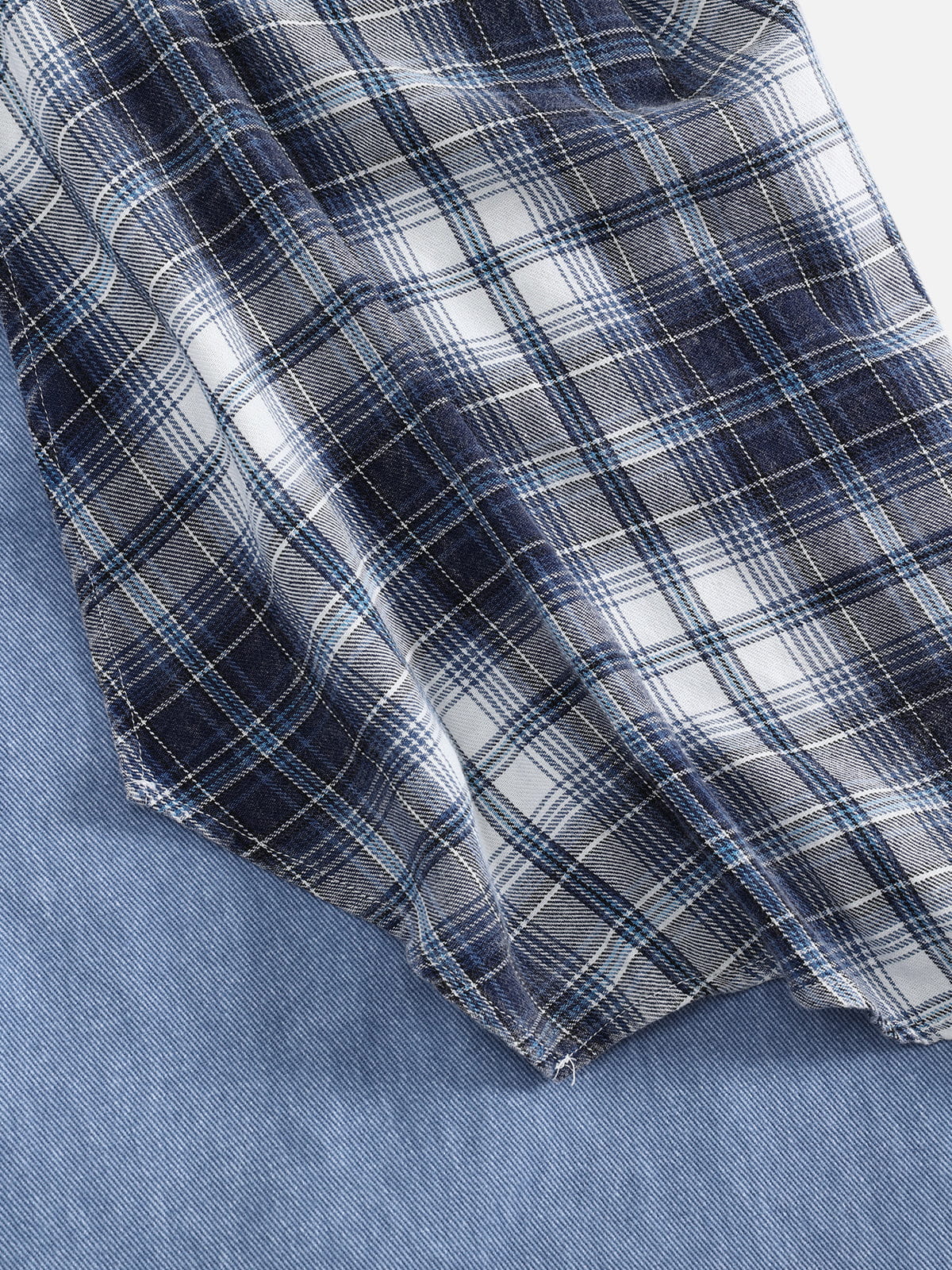 Aelfric Eden Double Waist Plaid Baggy Barrel Jeans
