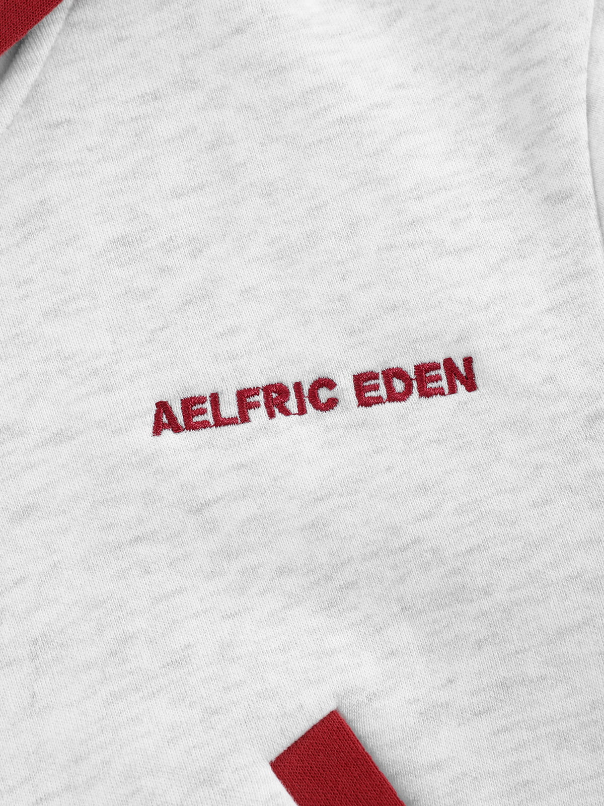 Sudadera con capucha y cremallera Aelfric Eden con rayas de contraste y corte corto.