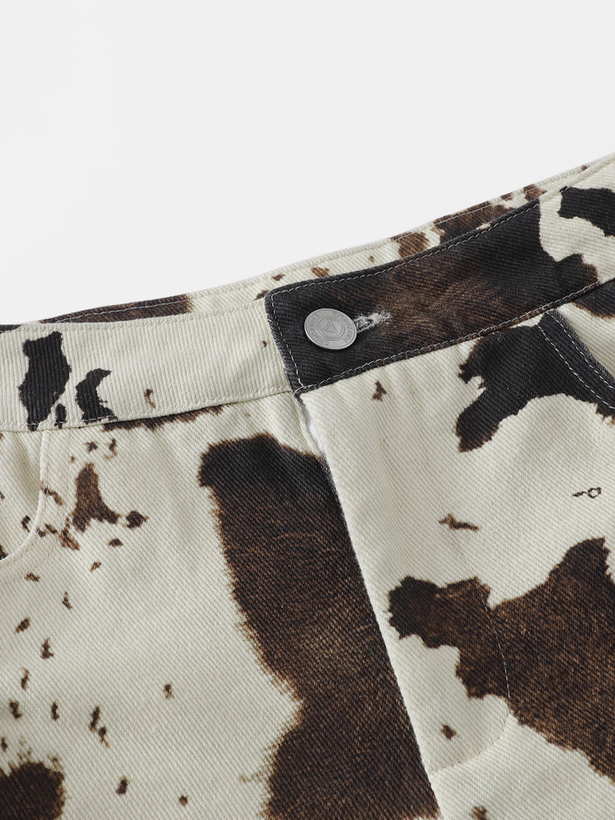 Aelfric Eden Cow Pattern Mini Jorts