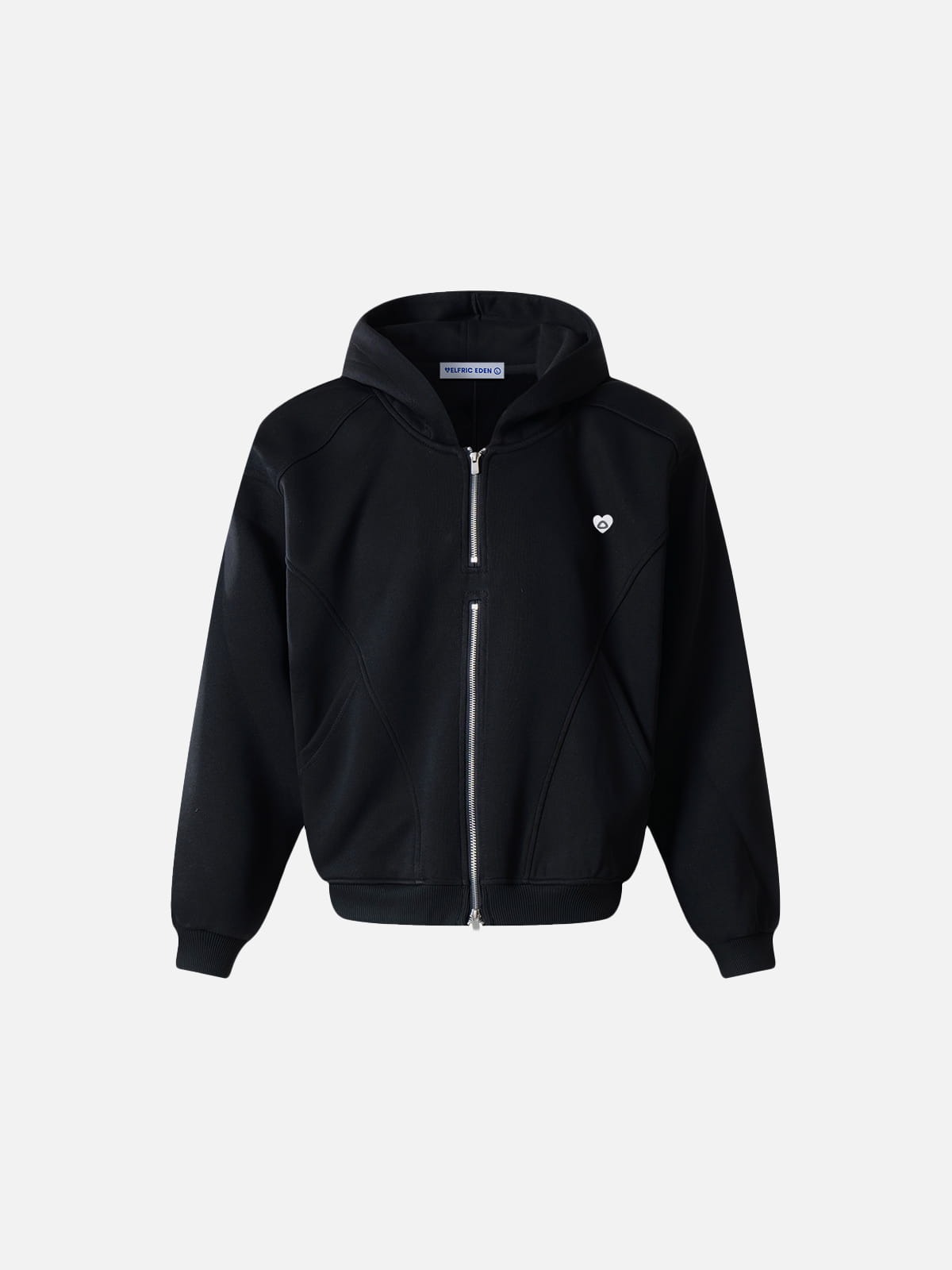 Sudadera con capucha y cremallera Aelfric Eden con costuras curvas