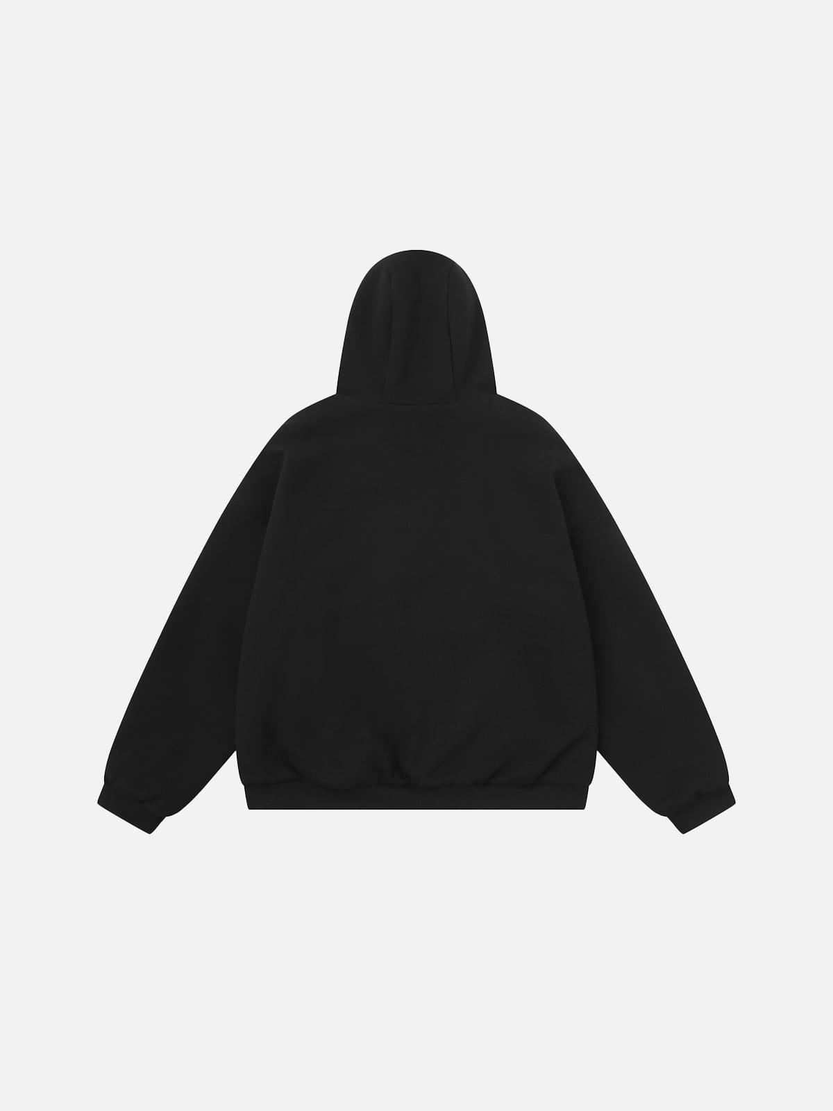 Sudadera con capucha reversible a cuadros y corte holgado Aelfric Eden con cremallera.