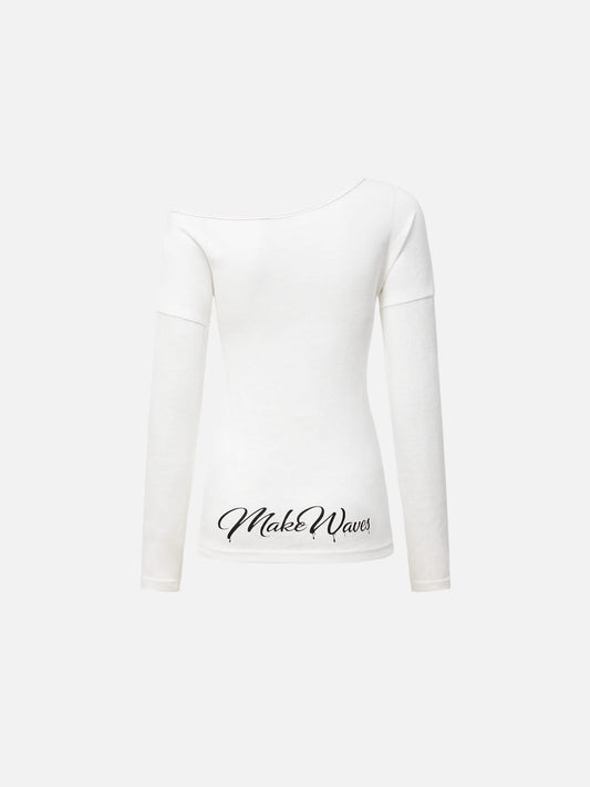 Kylie walker Off-The-Shoulder Long Sleeve Tee