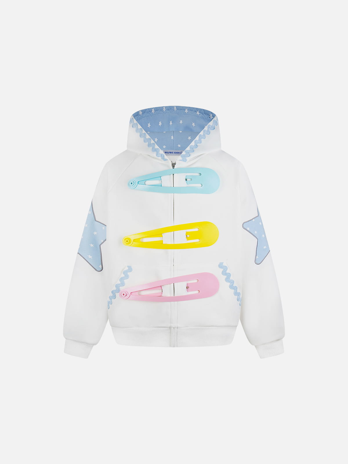 Aelfric Eden Hair Clip Applique Zip Up Hoodie