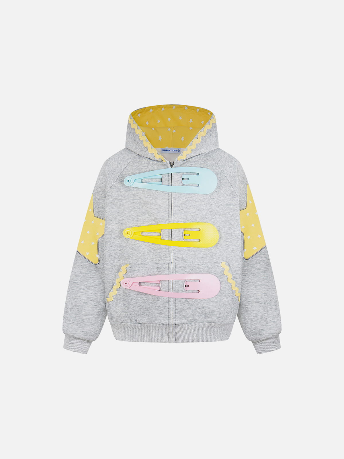 Aelfric Eden Hair Clip Applique Zip Up Hoodie
