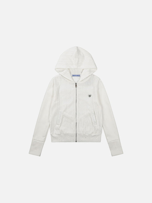 Sudadera con capucha y cremallera de punto trenzado de corte holgado Aelfric Eden