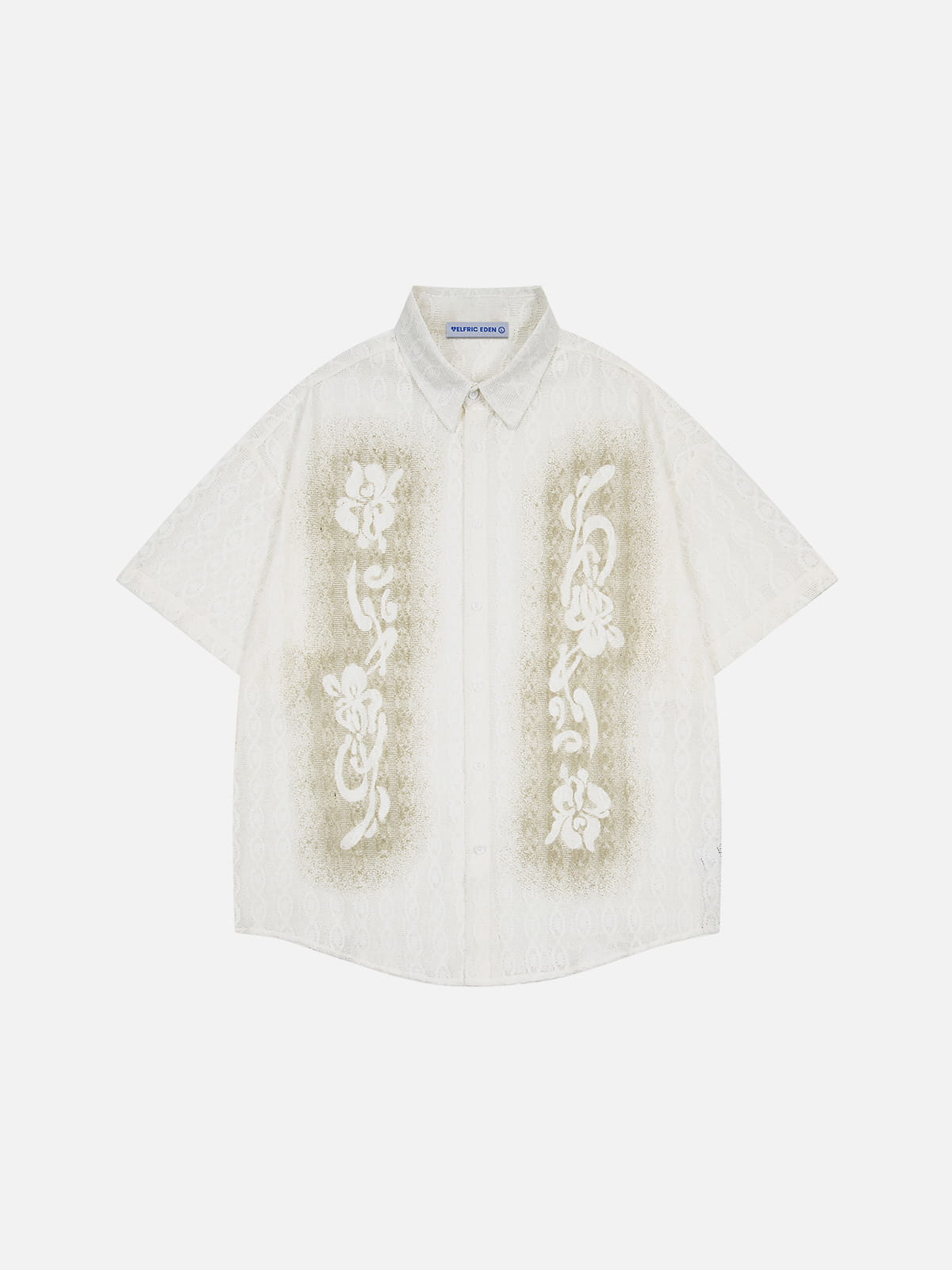 Aelfric Eden Openwork Floral Short Sleeve Shirt