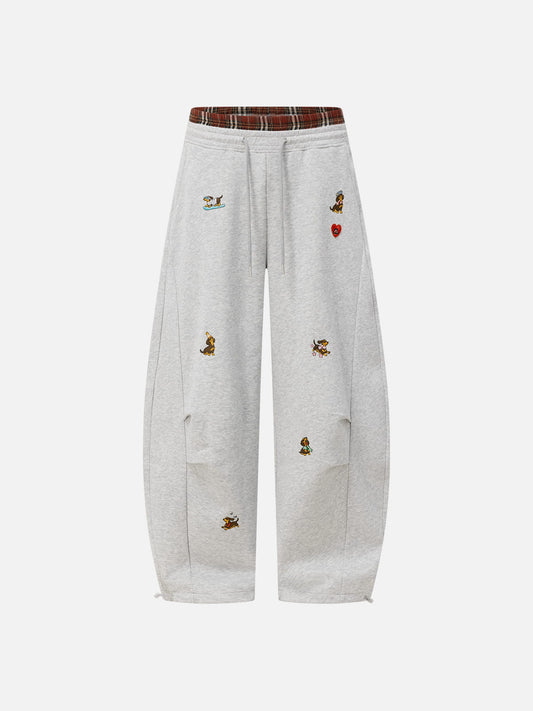 [Pre-Order] Aelfric Eden Dachshund Double Waist Baggy Barrel Sweatpants