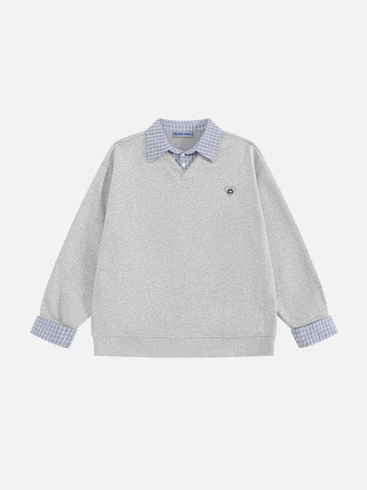 Aelfric Eden Boxy Layered Collar Sweatshirt