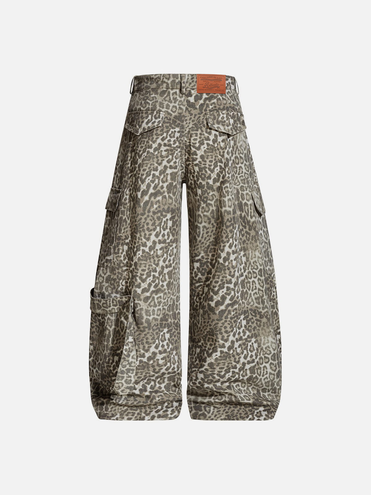 Leopard Baggy  Barrel Jeans