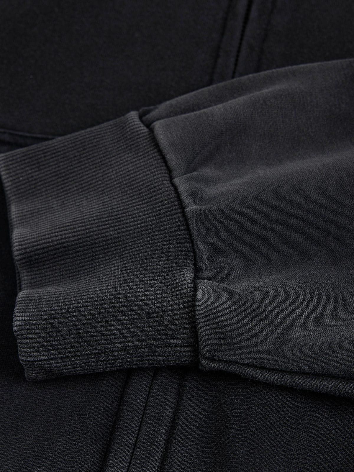 Eyelet Washed Zip Up Hoodie