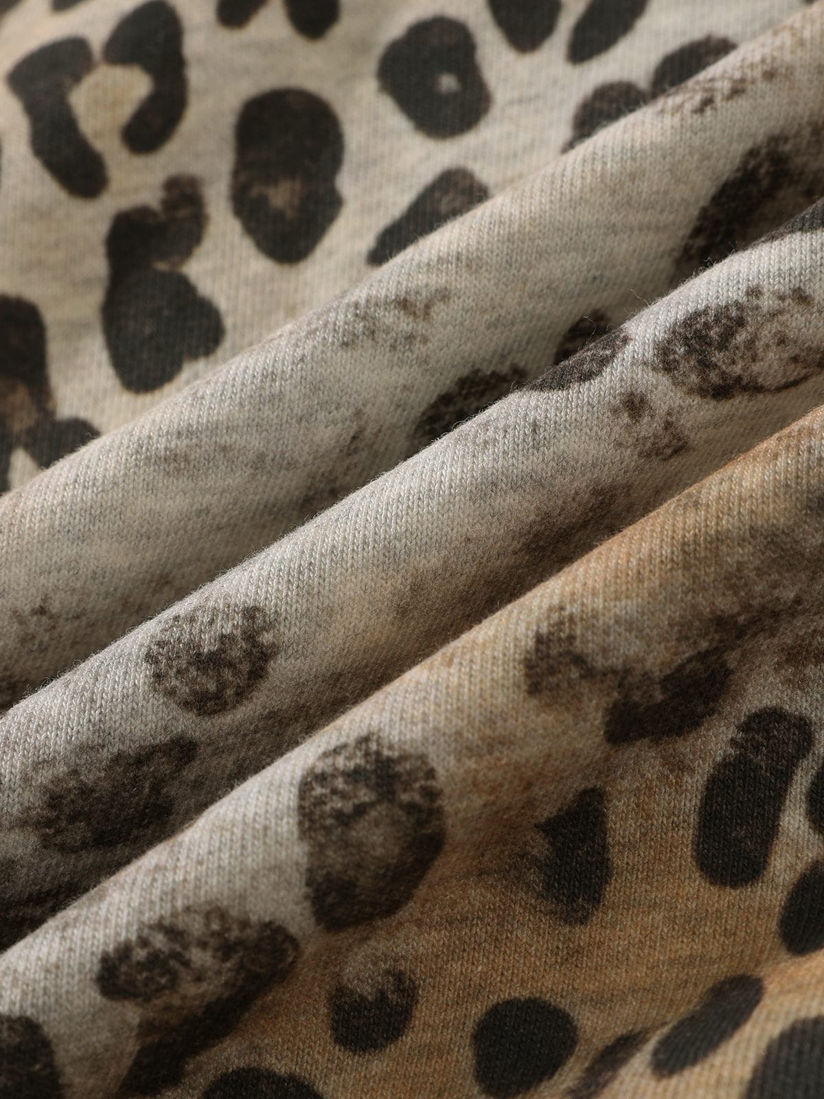 Washed Leopard Zip Up Hoodie
